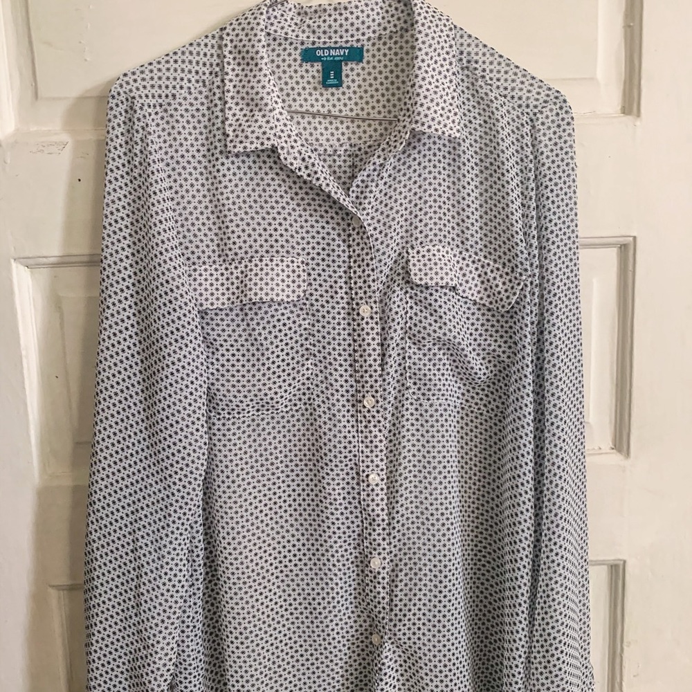 Sheer button up blouse